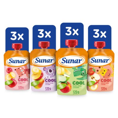Sunar Cool mix příchutí III 12m+ 12 x 120 g – Zbozi.Blesk.cz
