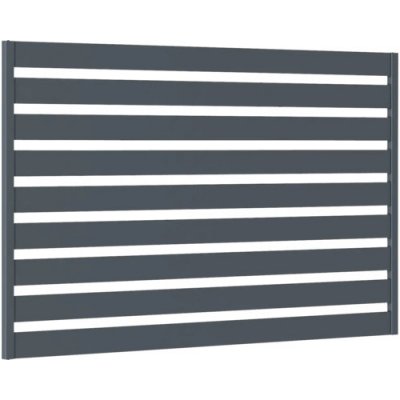Kovový plot POLARGOS Safir Element 199 x 118 cm stavebnicové provedení 7024 grafitová šedá – Sleviste.cz