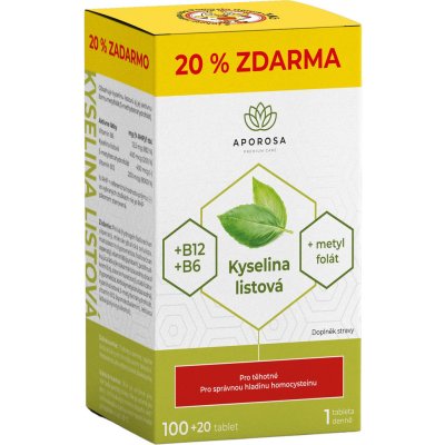 Aporosa Kyselina listová+B12+B6 120 tablet – Zbozi.Blesk.cz