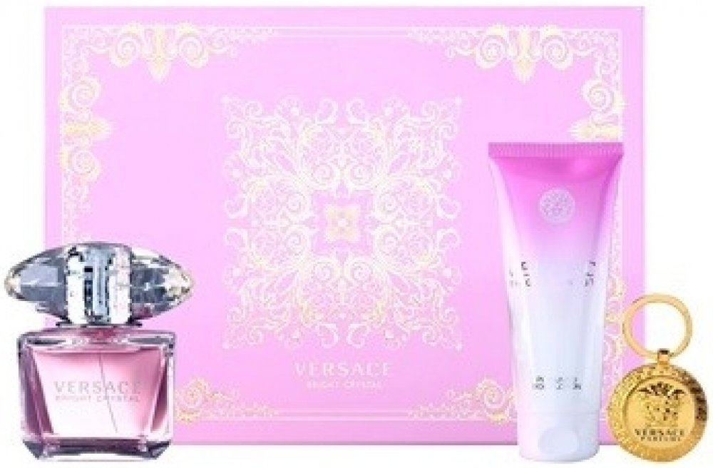 Versace Bright Crystal EDT 90 ml + tělové mléko 100 ml + klíčenka dárková  sada | Srovnanicen.cz