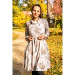 Jsem máma Zimní bambusové kojicí šaty se skrytými zipy květované – Zboží Mobilmania