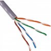 síťový kabel Datacom 1126 UTP, drát, c6 LSOH 305m, šedý