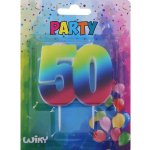 Wiky Párty svíčka číslo 50 Duha – Zboží Dáma