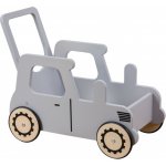 Baby raj Dřevěné chodítko Traktor šedý – Zboží Dáma