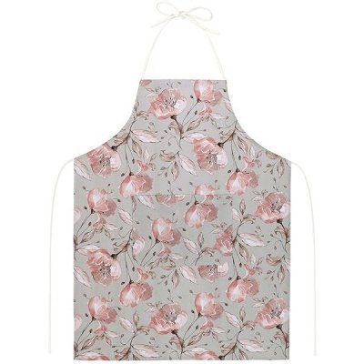 Bellatex Kuchyňská zástěra ADÉLA zástěra 67x84 cm Pírka šedá bílá – Sleviste.cz