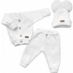 Kojenecká 3D pletená rostoucí souprava Lovely One bílá – Zboží Dáma