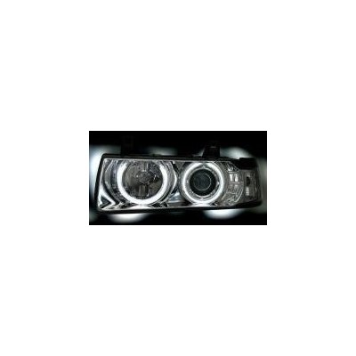BMW E36 - Přední světla Angel Eyes CCFL - Chromové III.