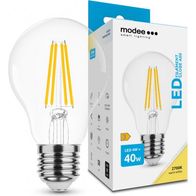 Modee Smart Lighting LED Filament Globe žárovka E27 4W teplá bílá – Zboží Živě
