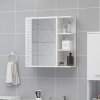 Koupelnový nábytek zahrada-XL Zrcadlová skříňka bílá vysoký lesk 62,5x20,5x64 cm dřevotříska