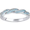 Prsteny SILVEGO Stříbrný prsten IRIS s modrými zirkony Brilliance Zirconia LPS1043ELB