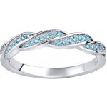 SILVEGO Stříbrný prsten IRIS s modrými zirkony Brilliance Zirconia LPS1043ELB – Zbozi.Blesk.cz