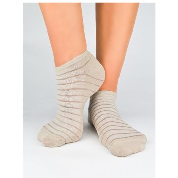 Noviti ST045 modal dámské kotníkové ponožky béžová