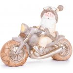 MagicHome Dekorace Vánoce Santa na motorce keramika 47x18,5x34 cm – Hledejceny.cz