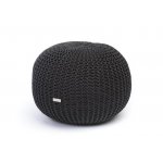 Justin Design Pletený puf malý šedý temný – Zboží Dáma