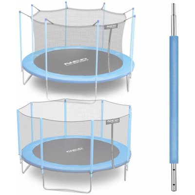 Neo-Sport Spodní sloupek trampolíny s vnější a vnitřní sítí 252 - 435 cm modrý – Sleviste.cz