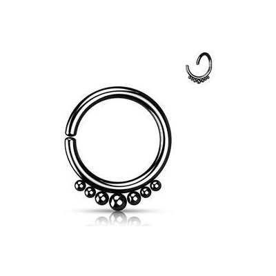 Šperky4U černý piercing kruh K01060-K – Hledejceny.cz