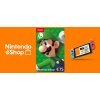 Herní kupon Nintendo dárková karta 75 €