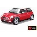 Bburago Mini Cooper 2001 červená 1:18