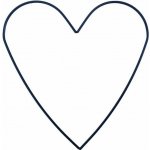 Kovové srdce 30x30cm černé – Zboží Dáma