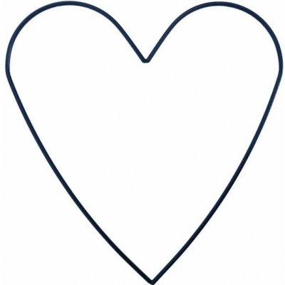 Kovové srdce 30x30cm černé – Zboží Dáma