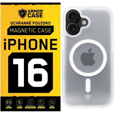 ArmorCase Ochranné zadní pouzdro Magnetic Case pro iPhone 16 Barva: Bílá – Zboží Mobilmania