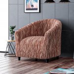 GA.I.CO bielastický potah na klubové křeslo Universo Nový žíhaný hnědý 50 - 70 cm – Sleviste.cz