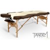 Masážní stůl a židle Tandem Skládací masážní lehátko Profi W2D DUO krémovo-čokoládová 195 x 70 cm 15,5 kg