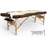 Tandem Skládací masážní lehátko Profi W2D DUO krémovo-čokoládová 195 x 70 cm 15,5 kg – Zboží Dáma