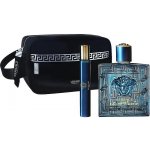 Versace Eros dárková sada pro muže toaletní voda 100 ml + toaletní voda 10 ml + kosmetická taštička – Zboží Mobilmania