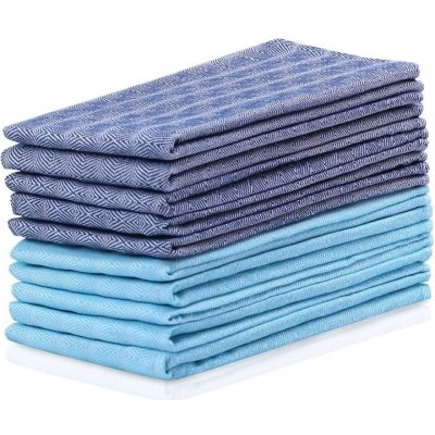 DecoKing Kuchyňská utěrka Louie modrá tyrkysová sada 10 ks – Zboží Dáma