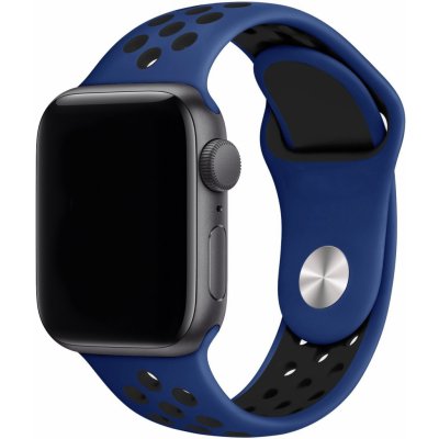 Eternico Sporty pro Apple Watch 42mm / 44mm / 45mm Solid Black and Blue AET-AWSP-BlBl-42 – Zboží Mobilmania