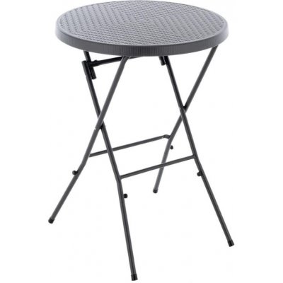 Garthen zahradní barový stůl kulatý sklopný D71007 110 x 80 x 4 cm šedý – Hledejceny.cz