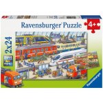 Ravensburger Ruch na nádraží 2 x 24 dílků – Zboží Mobilmania