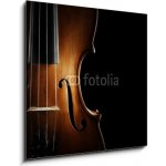 Skleněný obraz 1D - 50 x 50 cm - Violin orchestra musical instruments Hudební nástroje houslového orchestru – Zbozi.Blesk.cz
