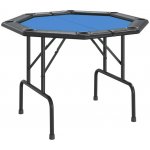 vidaXL Skládací deska na poker pro 8 hráčů modrá 108 x 108 x 75 cm – Zboží Dáma