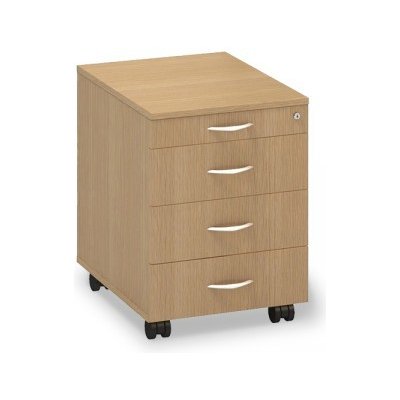 Interier Říčany Alfa 500 mobilní se 4 zásuvkami 44,3 x 60 x 60 cm buk – Zboží Mobilmania