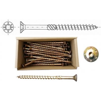 Vrut stavební - zapuštěná hlava 6 x 70 mm – Hledejceny.cz