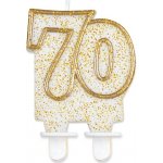 Godan Dortová svíčka číslo 70 zlatá – Zboží Dáma