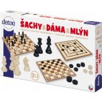 HRY: Šachy Dáma Mlýn dřevěné – Zboží Mobilmania
