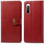 VSECHNONAMOBIL 26374 LEATHER BUCKLE Peněženkový obal Sony Xperia 10 II červený – Zboží Mobilmania