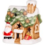MagicHome Dekorace Vánoce domeček se Santou LED terakota 10x8,3x12,2 cm – Hledejceny.cz