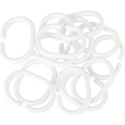 Kroužky na sprchový závěs Bílá BX5313 - 5x3,5 cm / 5x3 cm – Hledejceny.cz