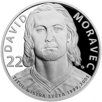 Česká mincovna Legendy čs. hokeje David Moravec proof 29 g