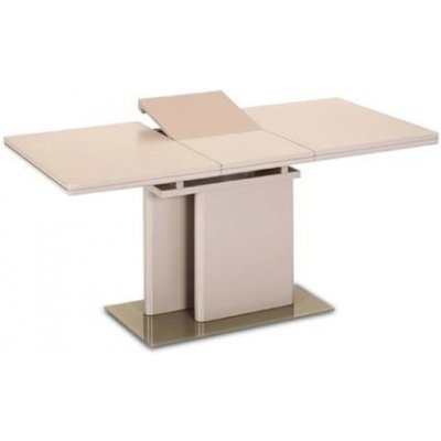Max-i Jídelní rozkládací stůl, capuccino extra vysoký lesk, 120- 160 x 80 cm, Virat – Zboží Mobilmania