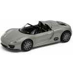 Welly Porsche 918 Spyder model stříbrná 1:34 – Sleviste.cz