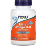 NOW Ultra Omega 3-D 600 EPA + 300 DHA + Vitamin D3 x 90 softgel kapslí – Hledejceny.cz