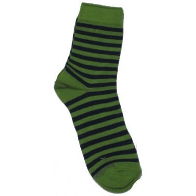 Bambusové klasické dětské i dámské ponožky zelený proužek – Zboží Mobilmania