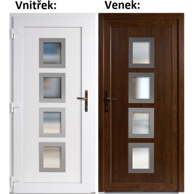 Soft Vchodové dveře 010 INOX Zlatý dub / Bílá levé 98 x 198 cm – Hledejceny.cz