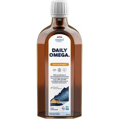 Osavi Daily Omega, Rybí olej, citrón, 1600 mg Omega-3 250 ml – Hledejceny.cz