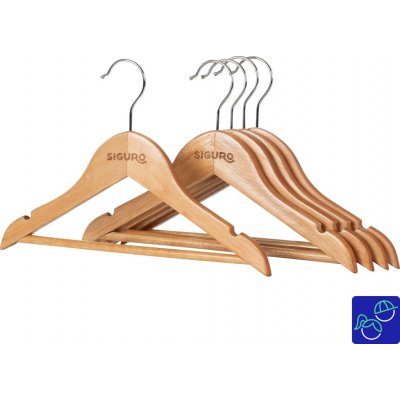 Siguro Kids Essentials dřevěné natural 5 ks SGR-HGKW5N – Sleviste.cz